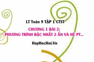 Phương Trình Bậc Nhất Hai Ẩn và Hệ Phương Trình - Toán 9 Chân trời tập 1 Chương 1 bài 2